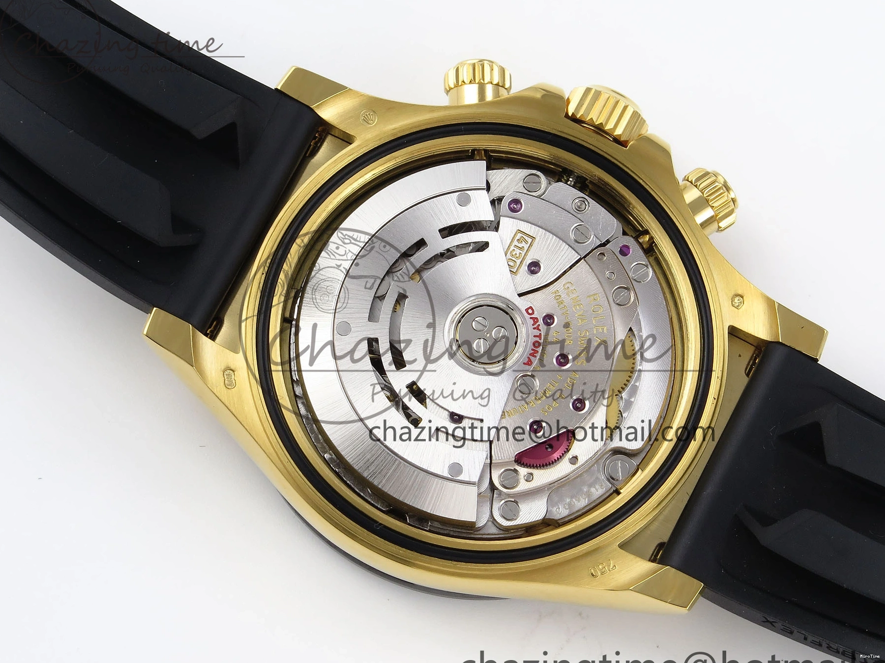 MiroTime 0117 Minimalist DAYTONA 116518 APSF 1:1 BEST EDITION WHITE DIAL ON OYSTERFLEX RUBBER STRAP SH 1781